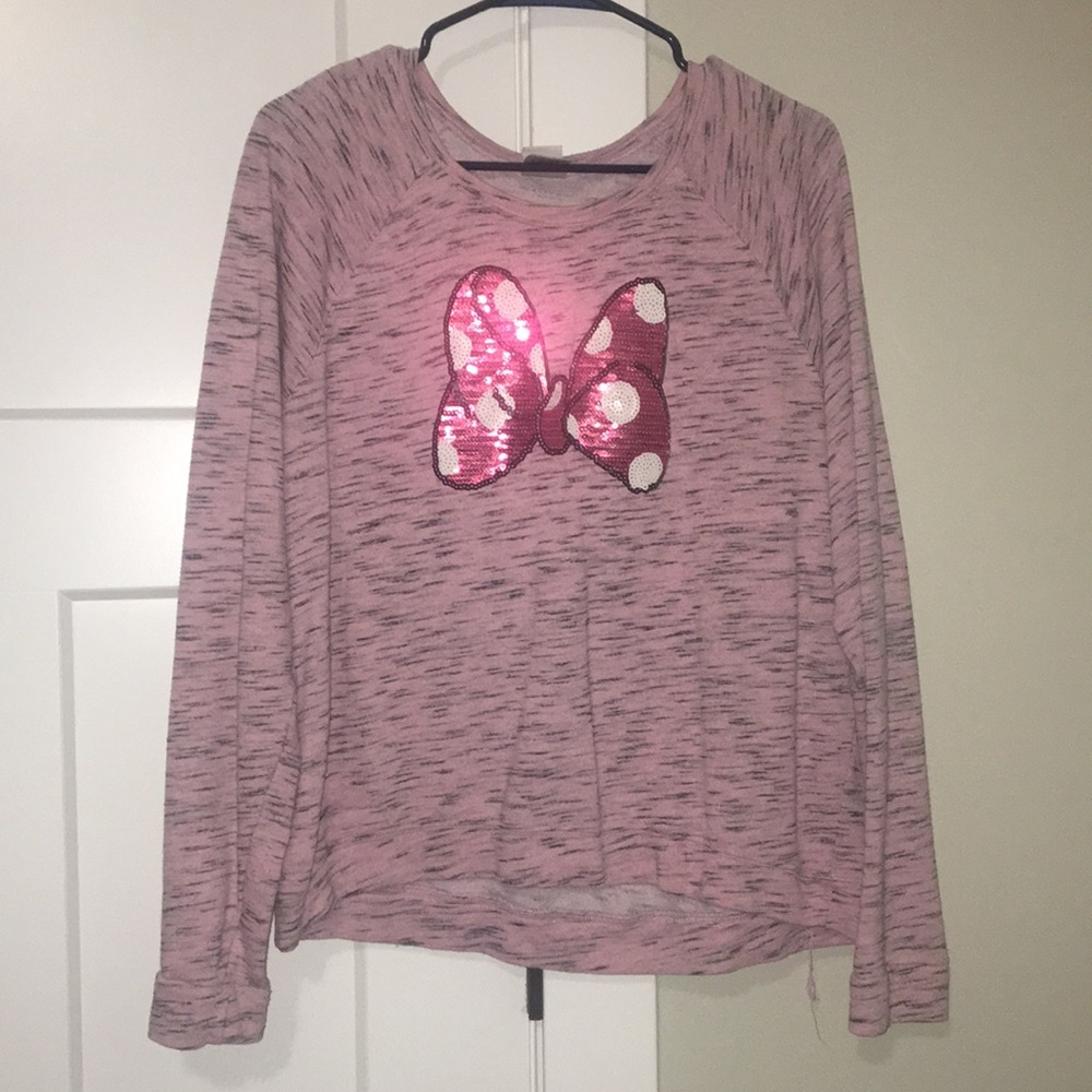 Minnie Mouse bow Disney sweater shirt 15-17